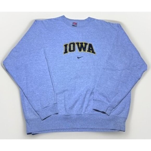 Vintage 90s Nike University Of Iowa Graphic Sweatshirt XL - Picture 1 of 5
